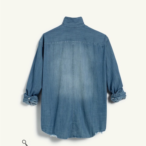 FRANK & EILEEN Button-Up Shirt famous denim Distressed Vintage Wash, L - Picture 2 of 10